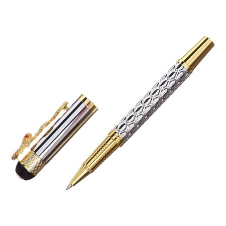 Handle Gift Roller in the leatherette case case Snake Gold/Silver-2