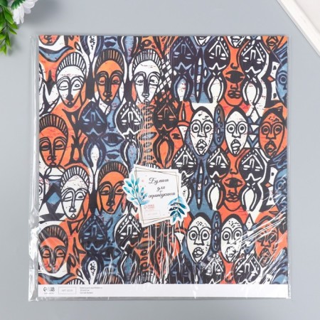 Scrapbooking paper bilateral "Africa" ​​density 180 g 30.5x32 cm-5
