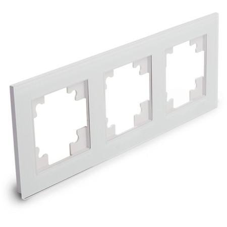 3-seater frame, glass, Stekker series Katrin, GFR00-7003-01, white-1