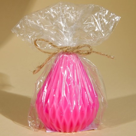 Formation candle "Origami", pink-1