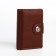 Male purse on a magnet, department for bills, for maps, for coins, brown color