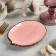 Ceramic "Leaf" dish, 13.5 × 10.5 cm, pink color