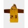 Terry robe for a boy, height 122-128 cm, yellow color