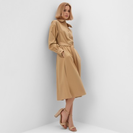 Women's dress Minaku: Casual Collection, beige color, size 46-4