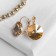 Earrings with rhinestones "Bright classic", gold color in gold, d = 1.6 cm