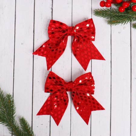 Jewelry decoration "Balt Lux" (set 2 pcs) 12x11 cm, red