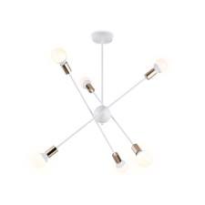 Светильник подвесной в стиле лофт Ambrella light, Loft, TR80432, 6хE27, цвет белый, золото