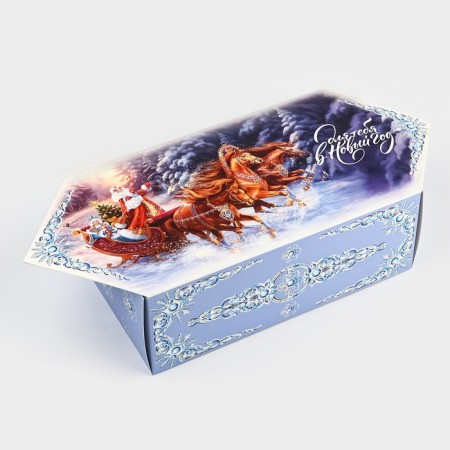 The prefabricated box - Santa Claus and Snow Maiden, 18 x 28 x 10 cm, New Year-1