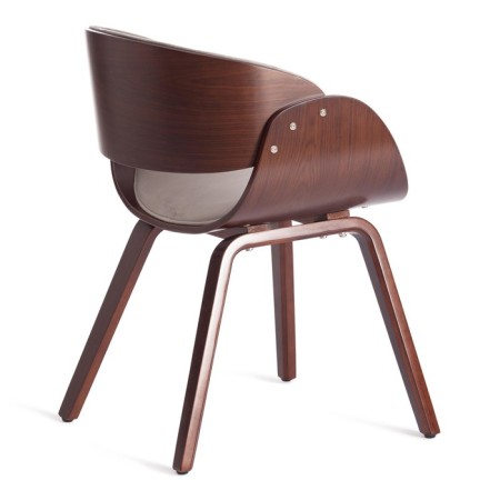Lando chair (Mod, 8036) wood / fabric, nut / gray 59x53x75 cm-3