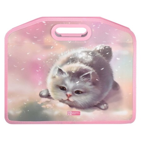 Folder with handles plastic A4, 370 x 300 x 110 mm, with a cut handle, Phoenix "Cat"-3