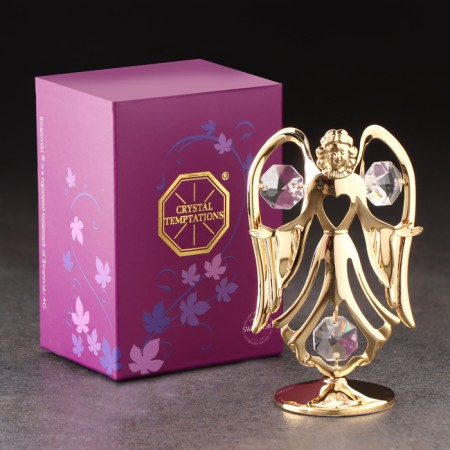 Souvenir "Angel", on a stand, with crystals, 5x4x9 cm-4