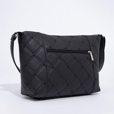 Bag Cross-Bodi with a zipper, black color-1