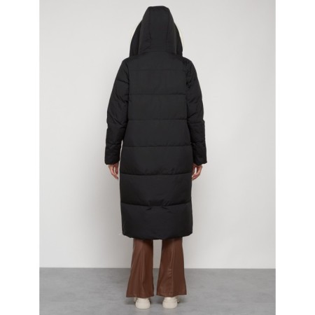 Coat insulated winter female, size 50, black color-19