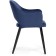 Stol on a metal frame Apr Metal/velor, black/blue 57x57x81 cm