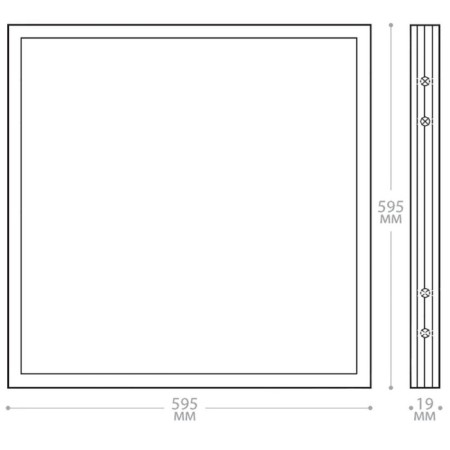 The built -in LED LED Feron Al2115, IP40, LED, 72 W, 595x595x19 mm, white color-2