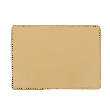 Passport cover, genuine leather, beige 19.5x14x0.3 cm