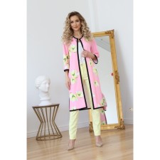 Cardigan female, size 44, white, pink color