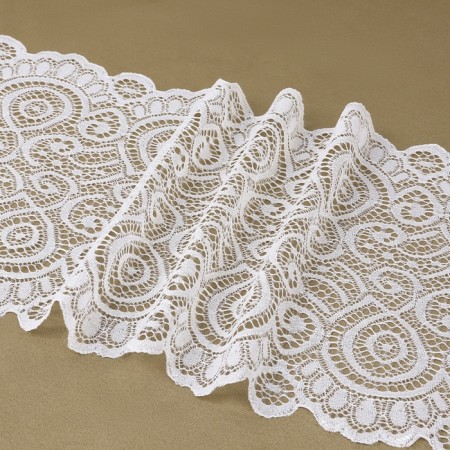 Lace elastic fabric, 180 mm × 23 ± 1 m, white color-2