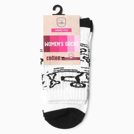 Women's socks, white color, size 23-2