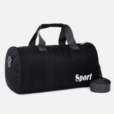 Sports bag with lightning, long belt, black color