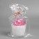 Candle in a glass "Pion", with decor