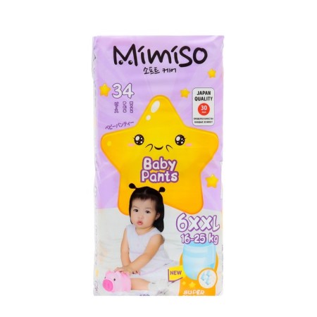 Disposable panties for children Mimiso 6/XXL 16-25 kg 34pcs