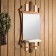 Carved mirror with a shelf, 3 hooks, combined