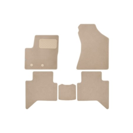 Rugs in the Premium salon for Changan Hunter Plus 2023-, pickup, 5 pcs. (textiles, beige color)