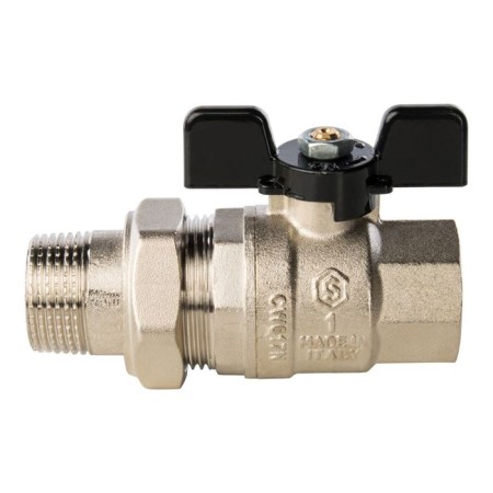 Ballic stout tap, full -pass, 1 ", internal/outer thread, American, butterfly-1