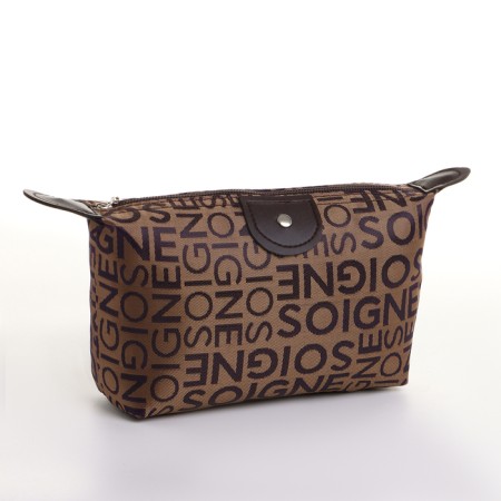Lightning cosmetic bag, brown color