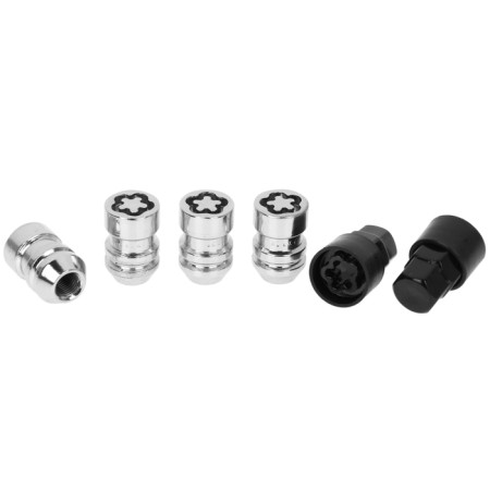Secrets for wheels JN-618, nut 12 x1.25 mm, height 36 mm, closed, 4 pcs + 2 keys