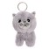 Soft toy "kitten", with a ring, gray color, 11 cm