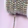 Chain with rhinestones, with holography, metal, glass, 3 mm, 9 ± 1 m, silver color