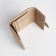 Women's wallet on the button, beige color