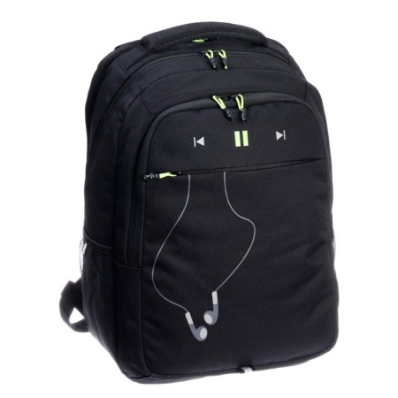 Youth backpack 42 x 31 x 22 cm, Grizzly, ergonomic back, laptop department, black-1