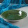 The plate of the Rishtan ceramics "Patterns", green, deep, 20 cm