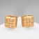 Earrings Metal "Accord" Weaving, Square, Color Gold
