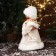 Snow Maiden "in a fur coat, with a strap and a scythe" moves, 30x15 cm, beige