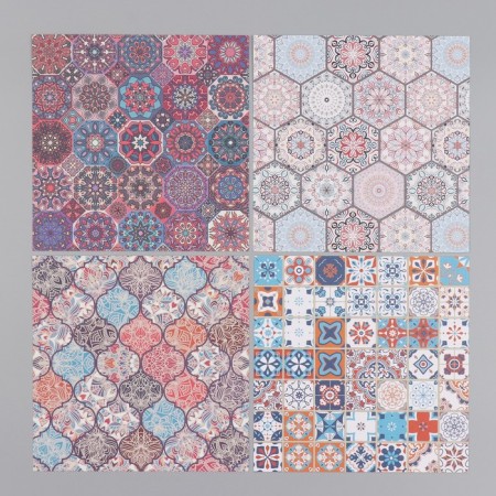 A set of scrapbooking paper 12 sheet. 12 designs "Moroccan patterns" 160 grams 15.2x15.2 cm-4