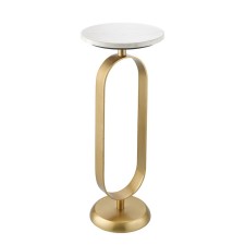 Clean Svein table, 255 × 255 × 630 mm, marble color / gold