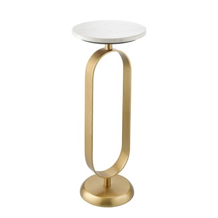 Clean Svein table, 255 × 255 × 630 mm, marble color / gold