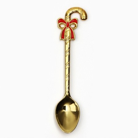 A teaspoon spoon with a former -year -old form of "Happy New Year", 11 x 3 cm-2