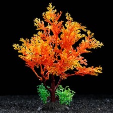 The artificial aquarium plant, 15 cm, orange