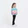 Baby backpack on lightning, 3 outer pockets, turquoise/pink color
