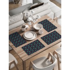 A set of napkins for setting the Dragon with a gift, rectangular, rounded edges, size 30x46 cm, 4 pcs