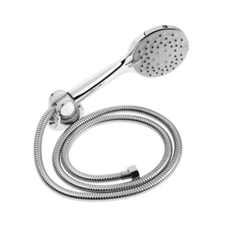 Bath mixer Zein Z3889, single -leaf, watering can 3 modes, hose, holder, chrome-9