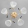 Luisa chandelier 5x60W E27 Gold 55x55x24cm