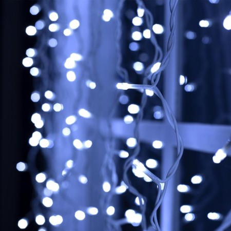 Garland "Curtain" 2 × 1.5 m, IP44, UMS, white thread, 360 LED, white glow, 220 V-2