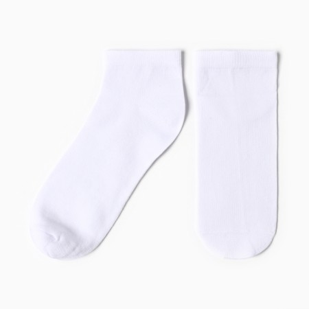 Male socks shortened, white color, size 27
