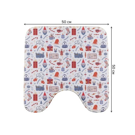 The toilet rug "Festive cat", anti -slip, size 50x50 cm-1
